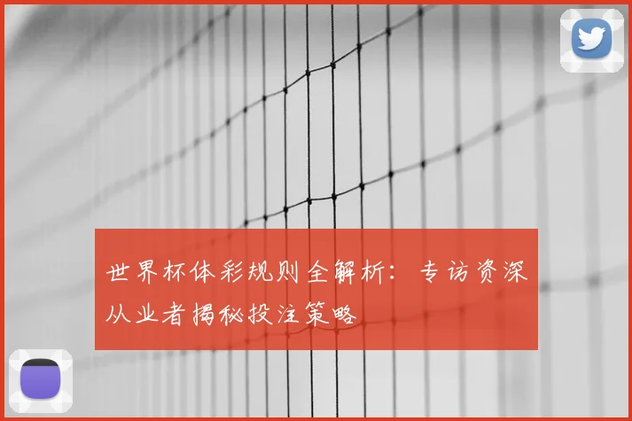 世界杯体彩规则全解析：专访资深从业者揭秘投注策略